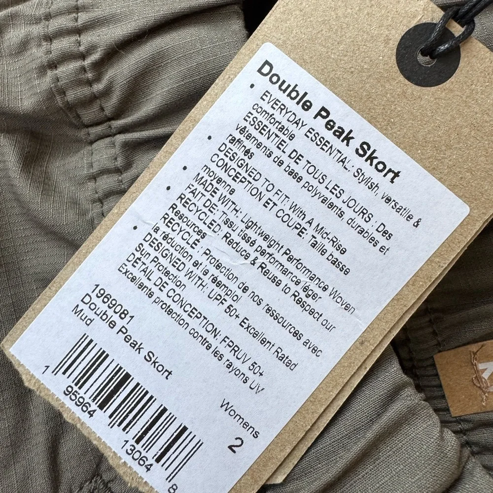 Prana Women’s Elastic Waist Double Peak Skort Size 2 Brand New - Picture 8 of 8